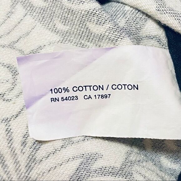 Gap black white flowered graphic swing coat jacket - Picture 8 of 9